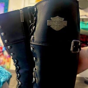 Harley Davidson Women's Beechwood Leather Waterproof Riding Skull Boot